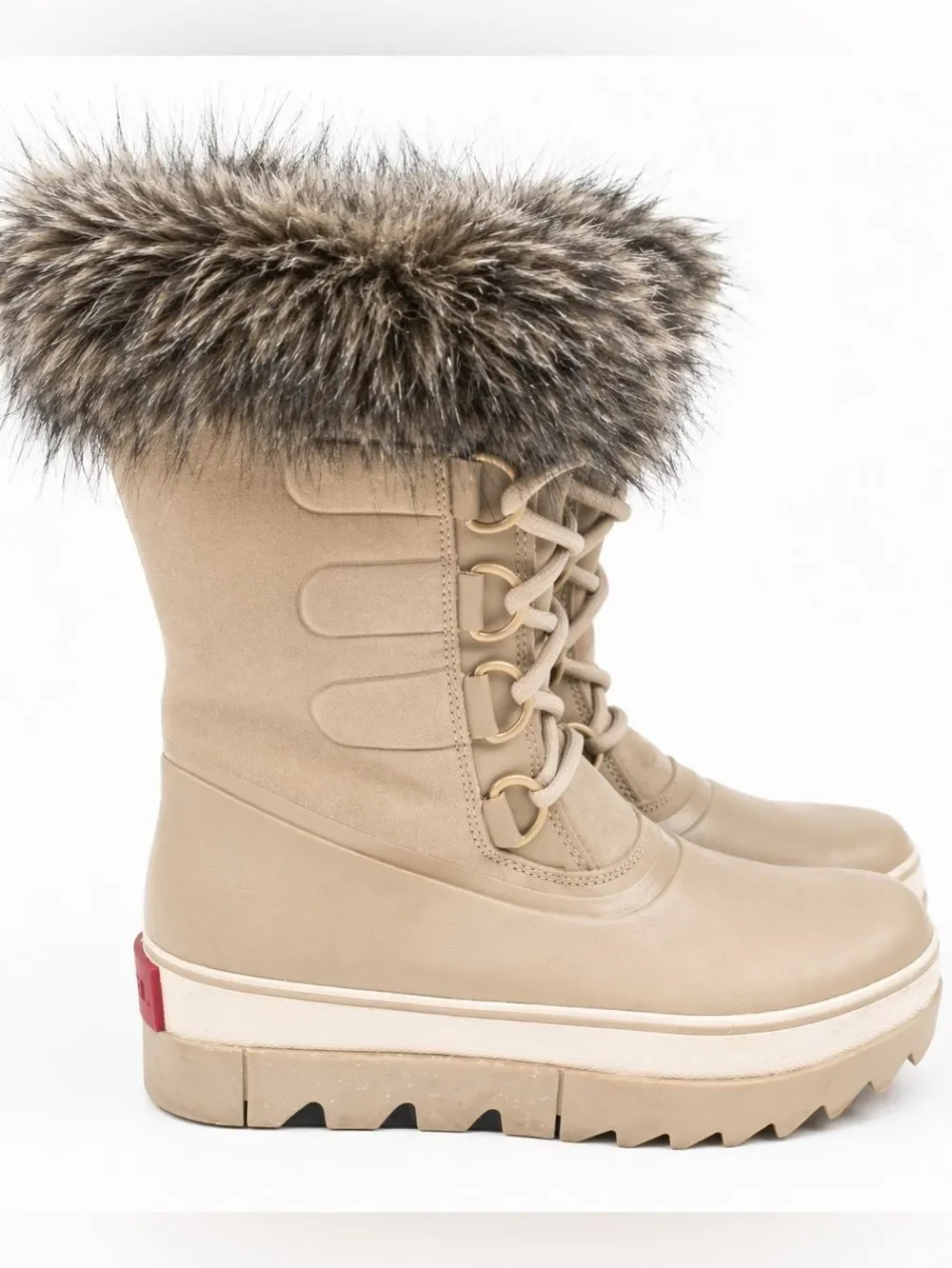 Sorel Joan of Arctic Next Boots Fur Waterproof Snow Cream Womens Size 10